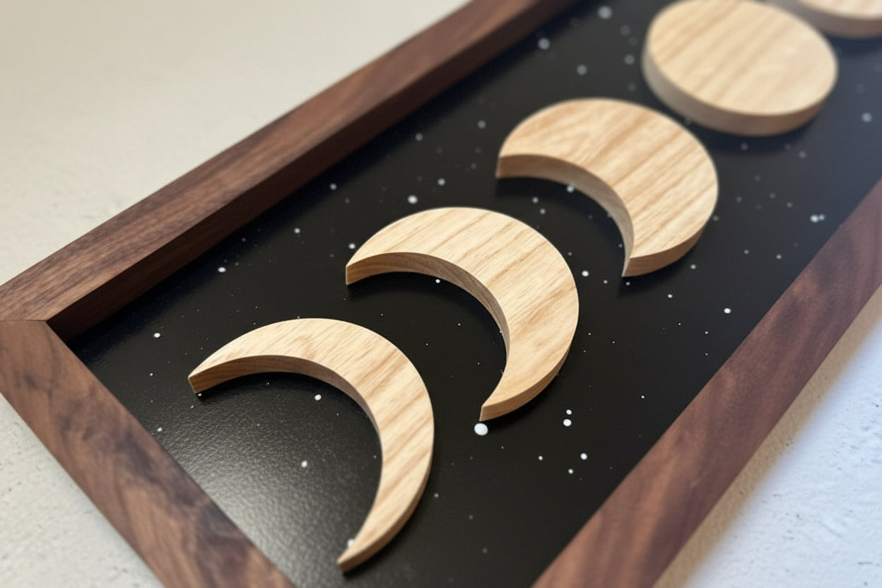 "Luna" Moon Solstice Wood Art