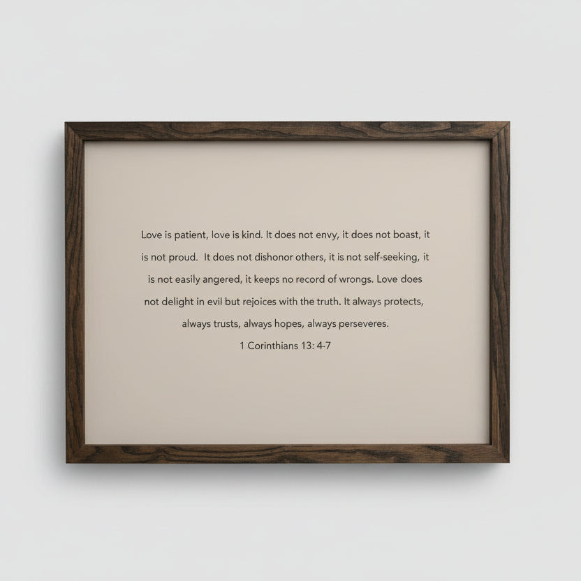 Corinthians "Love" Scripture Sign