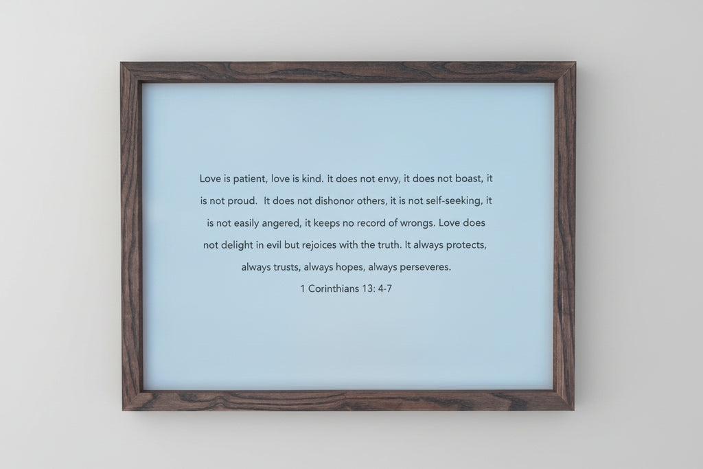 Corinthians "Love" Scripture Sign