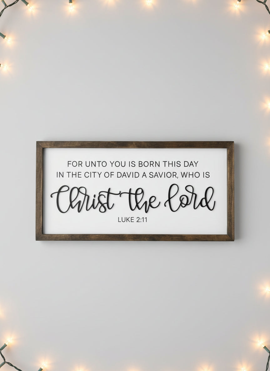 "Christ the Lord" Christmas Sign