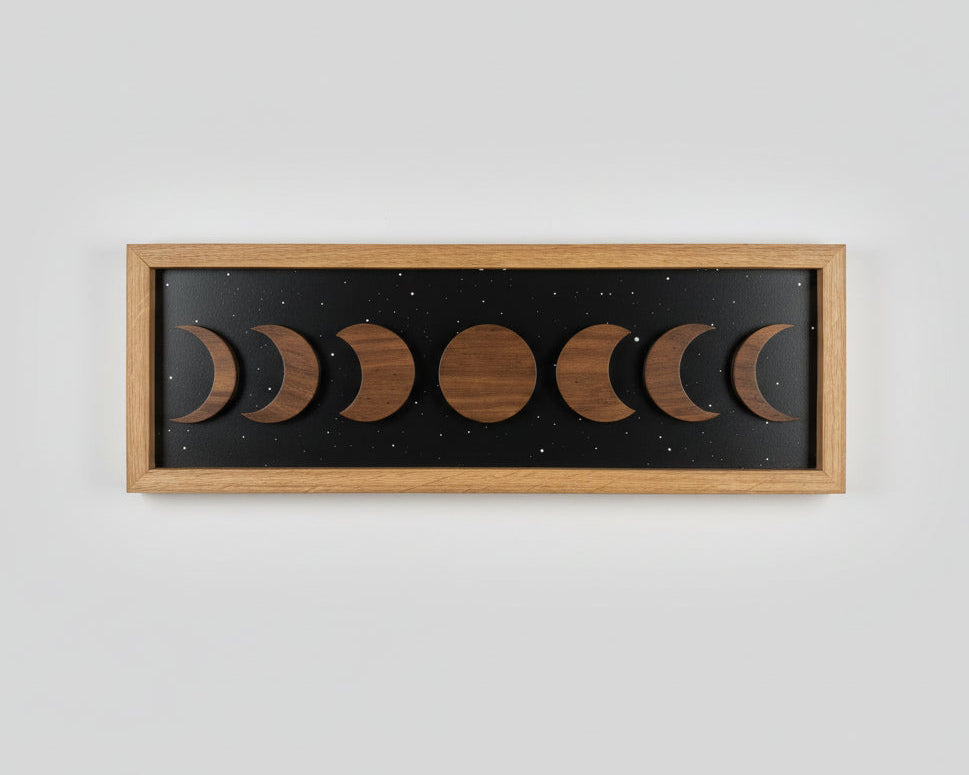 "Luna" Moon Solstice Wood Art