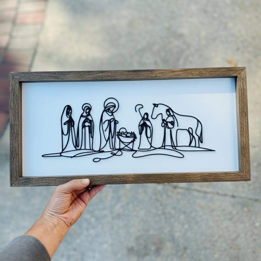 Nativity Line Art