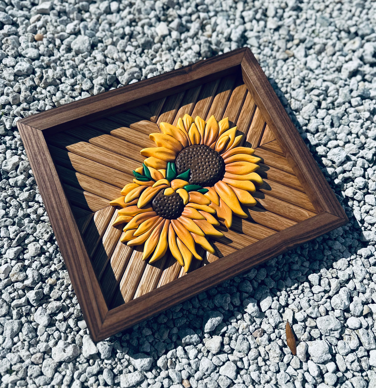 Sunflower Wood Art