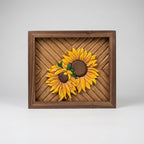 Sunflower Wood Art