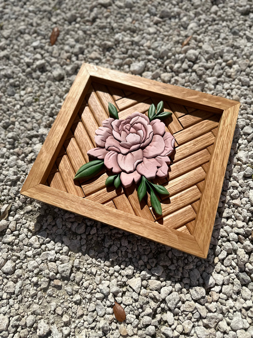 Peony Wood Art