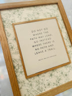 Leave a Trail | Literary Wood Art