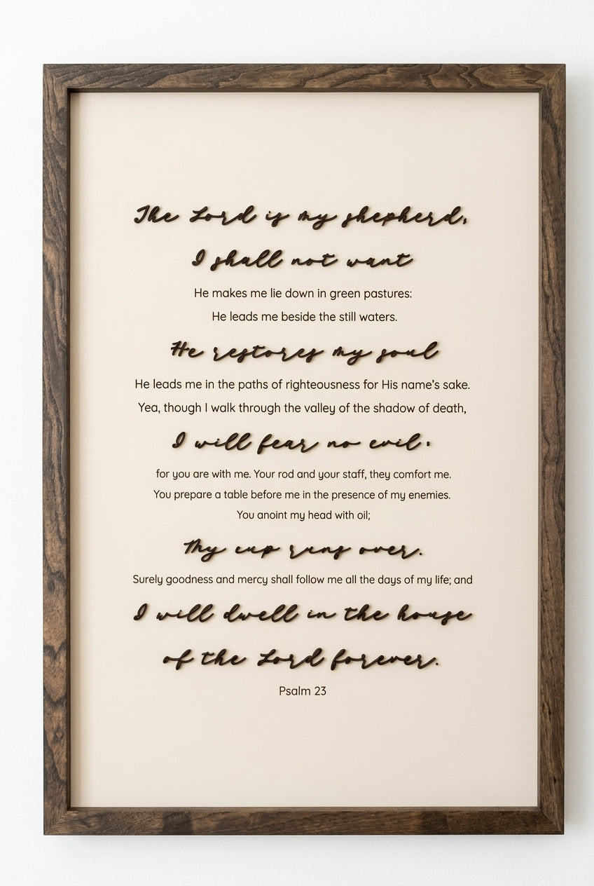 Psalm 23 Scripture Sign
